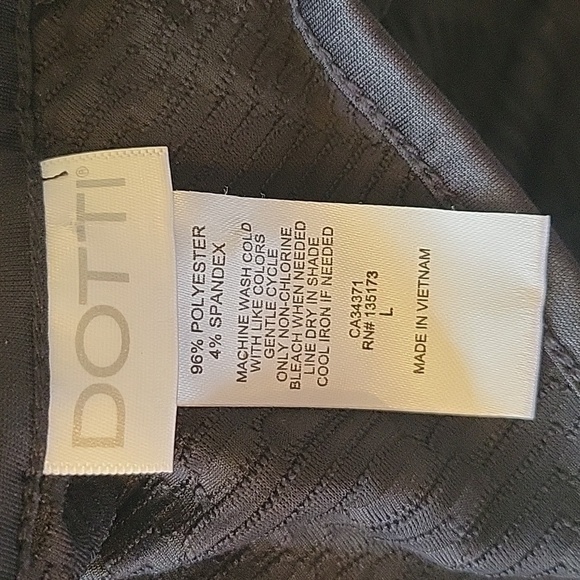 DOTTI black swimsuit cover up.  Adjustable length.  Size is Large. - Picture 8 of 8